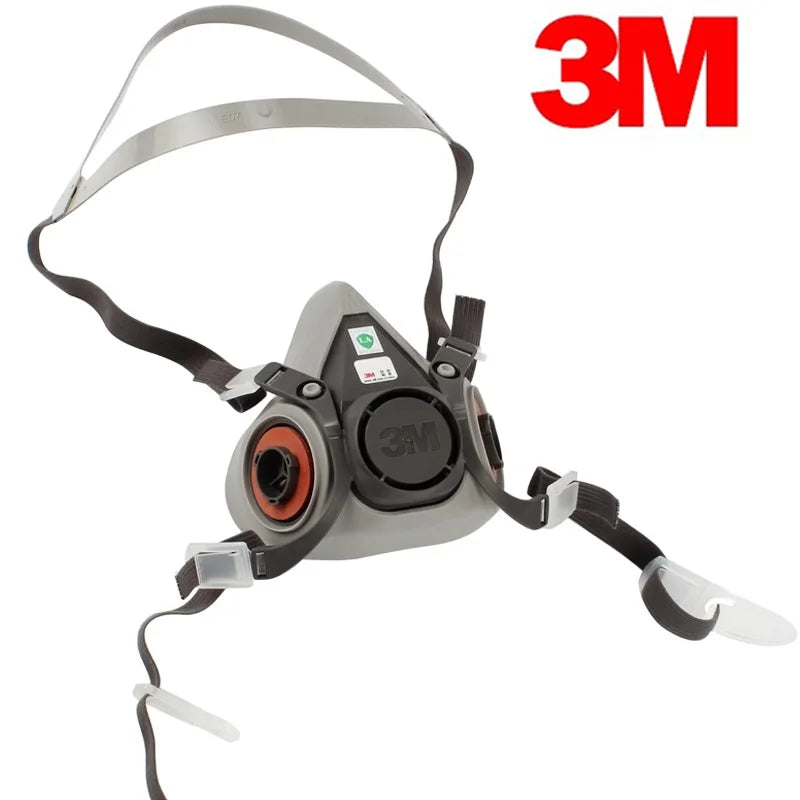3M6200 Self-priming Filtering Gas Mask Half Mask For Paint Spraying Chemical Industry Gas Dust Hoods.