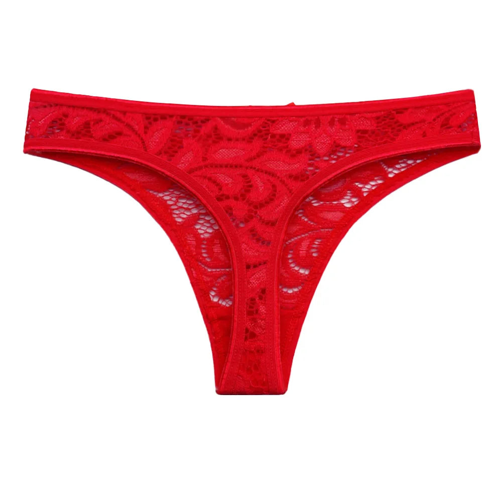 5 PCS/Set Sexy Lace Thongs Low Waist Underwear Women G-string Underpants Lady Bikini Panties Female Sexy Lingerie M-XL