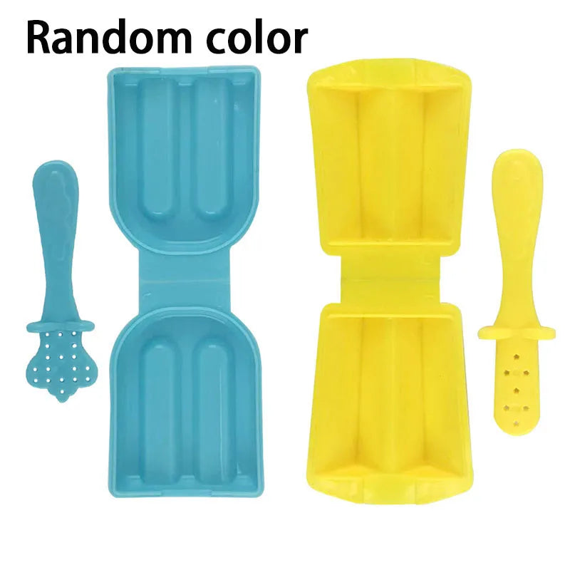 Playdough Ice Cream Mold for Kids Simulation Cookies Popsicle Party Play Plastics Clay Dough Tools Accessories Children DIY Toys