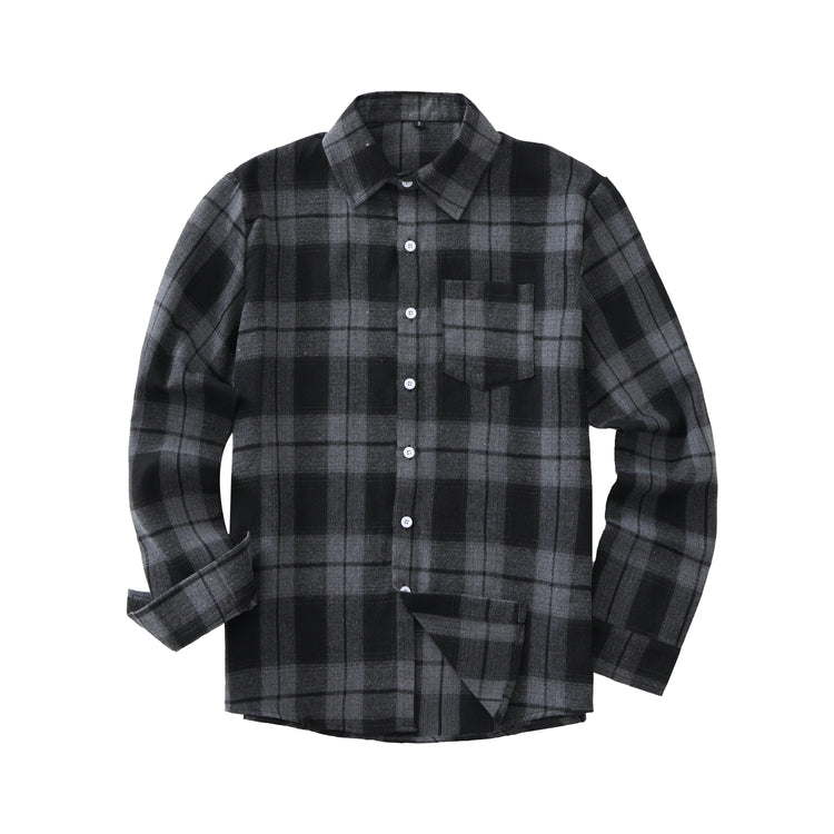 Euro Size Plaid Shirt Flannel Black Checkered Shirt Men Shirts Long Sleeve Button Down Chemise Homme Male Check Shirts
