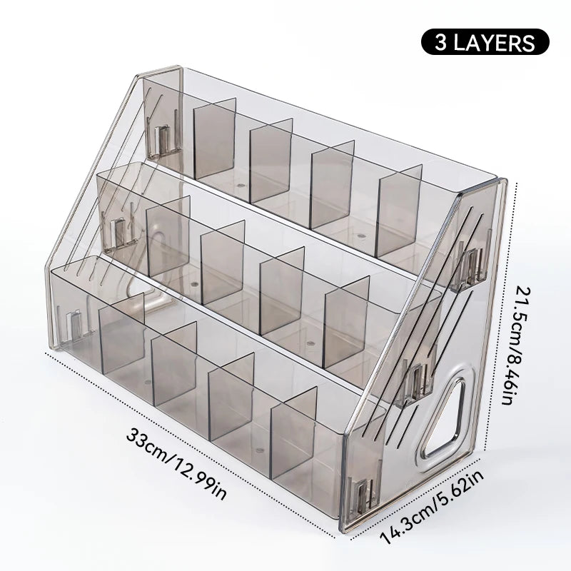 3/4/5/6/7 Layers Acrylic Nail Polish Display Rack Transparent Cosmetic Organizer Multi-layer Simple Mounting Rack Stand Holder