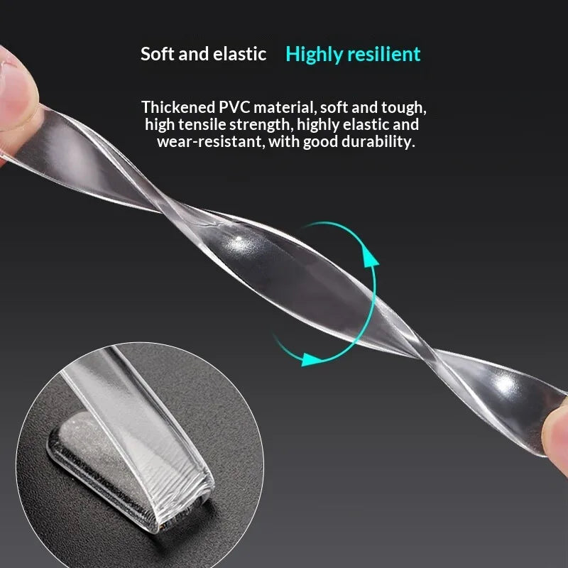 Self Adhesive Buffer Pads Refrigerator Anti-collision Strip Door Stopper Cabinet Door Bumpers Transparent Wall Protector Pad