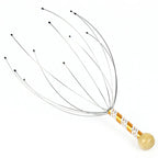 Relax Octopus Head Massager Stainless Steel Engraved Head Relaxer Brain Massage Claw Scalp Scratcher Itch Reliever Random Color
