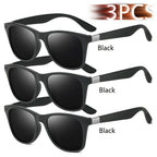 1-2-3PCS Fashion Vintage Square Unisex Driving Fishing Sunglasses Men Women Luxury Brand Designer Sun Glasses Anti-Glare Eyewear