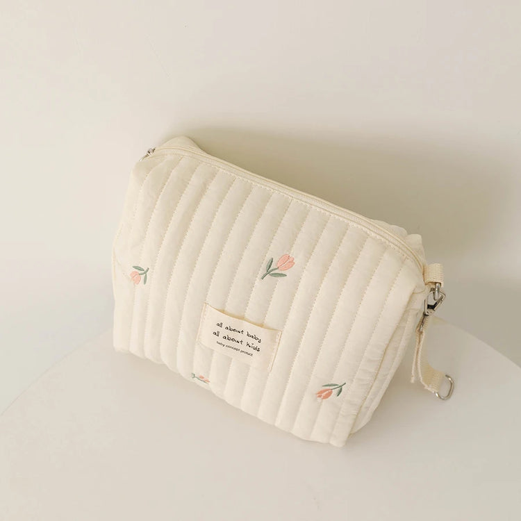 Mommy Bag Print Embroidery Mommy Bag Zipper Newborn Baby Diaper Bag Nappy Pouch Travel Stroller Storage Bags