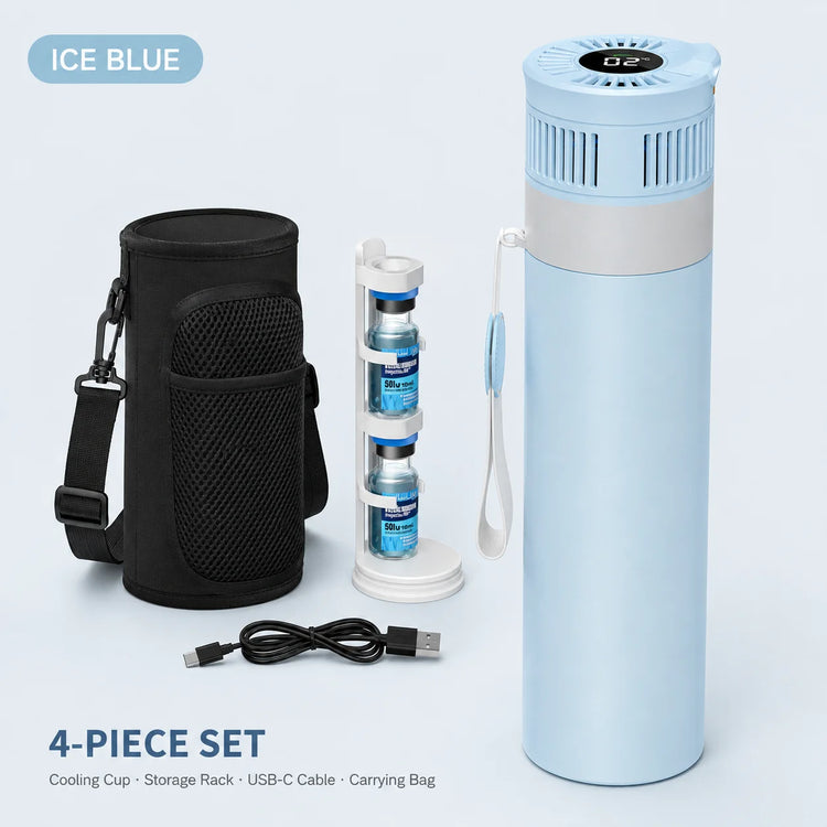 Portable Insulin Cooler 2-8°C USB-C Medicine Refrigerator for Travel, Medication Cooling Cup with Digital Display