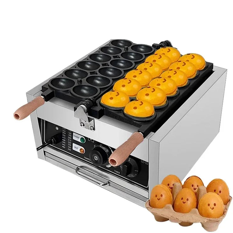 110V/220V Egg Waffle Machine Commercial Waffle Maker 12 Holes Egg Shape Pastry Baking Machine