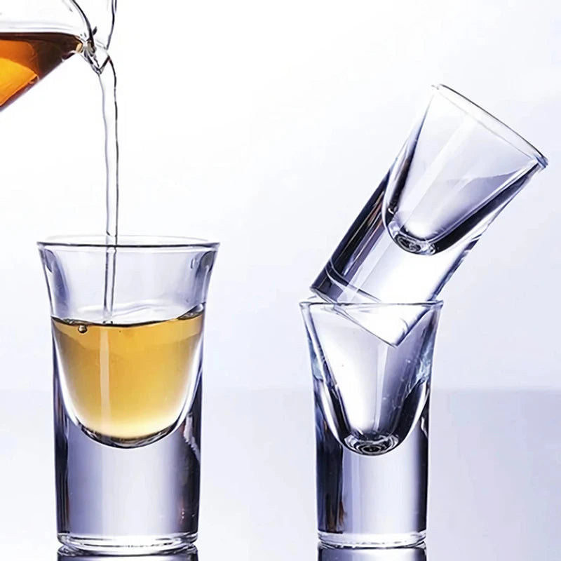 12pcs/6pcs/2pcs Shot Glass 15ml Spirits Cup Thicken Bottom Transparent Glass Drinkware Strong Liquor  Cup Baijiu Wine Small Cups