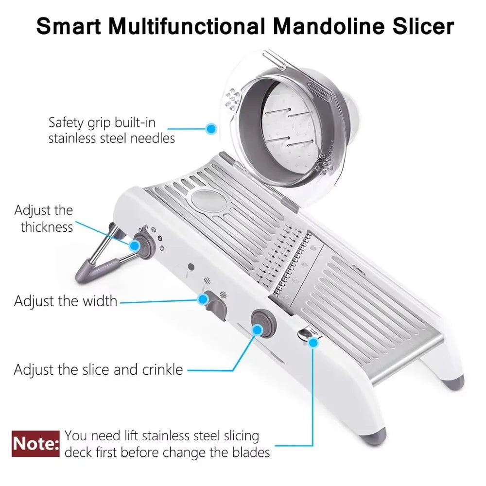 Adjustable Mandoline Slicer Stainless Steel Vegetable Chopper Slicer Veggie Chopper with Waffle Maker| French Fry Cutter YY120
