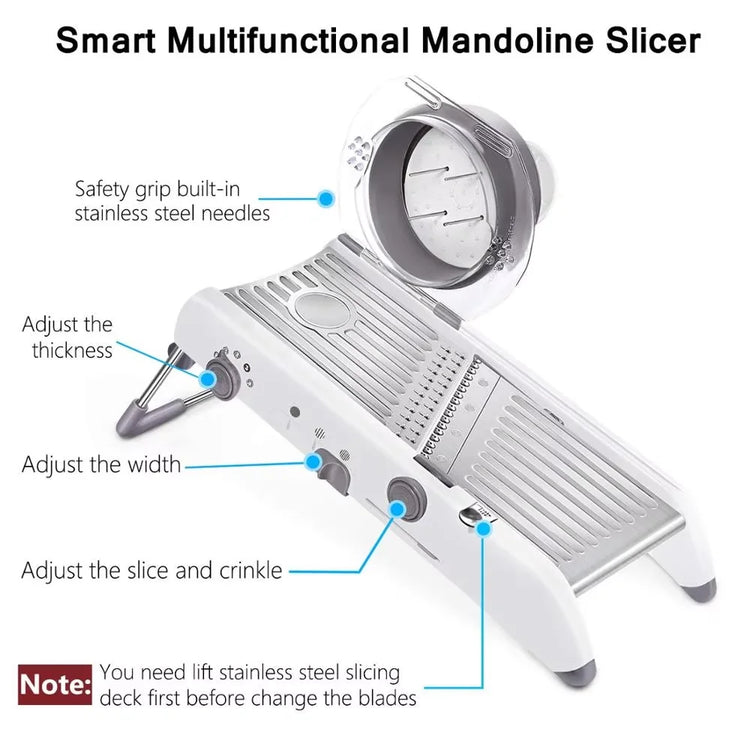 Adjustable Mandoline Slicer Stainless Steel Vegetable Chopper Slicer Veggie Chopper with Waffle Maker| French Fry Cutter YY120