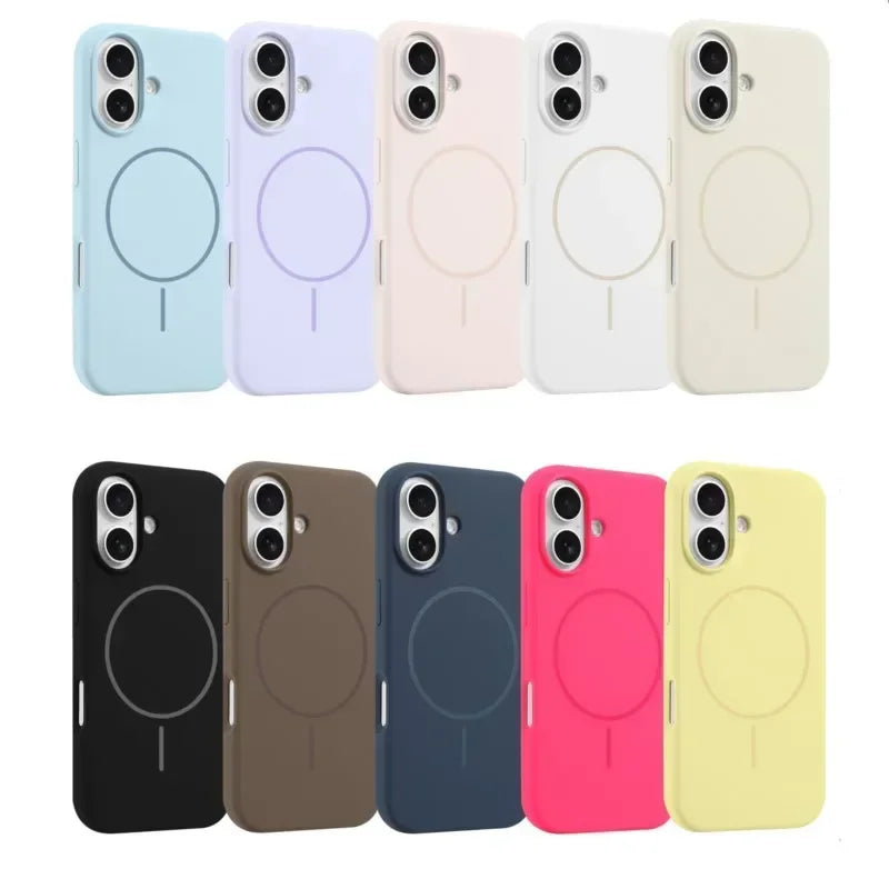 Original Liquid Silicone For Magsafe Case For iPhone 18 Pro 17 16 15 14 13 12 11 Pro Max Magnetic Wireless Charging Soft Cover