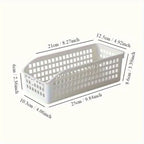 4pcs Stackable Storage Basket Set-Multifunctional Plastic Storage Box,Suitable for Books, Snacks,etc.Ideal Choice for Family
