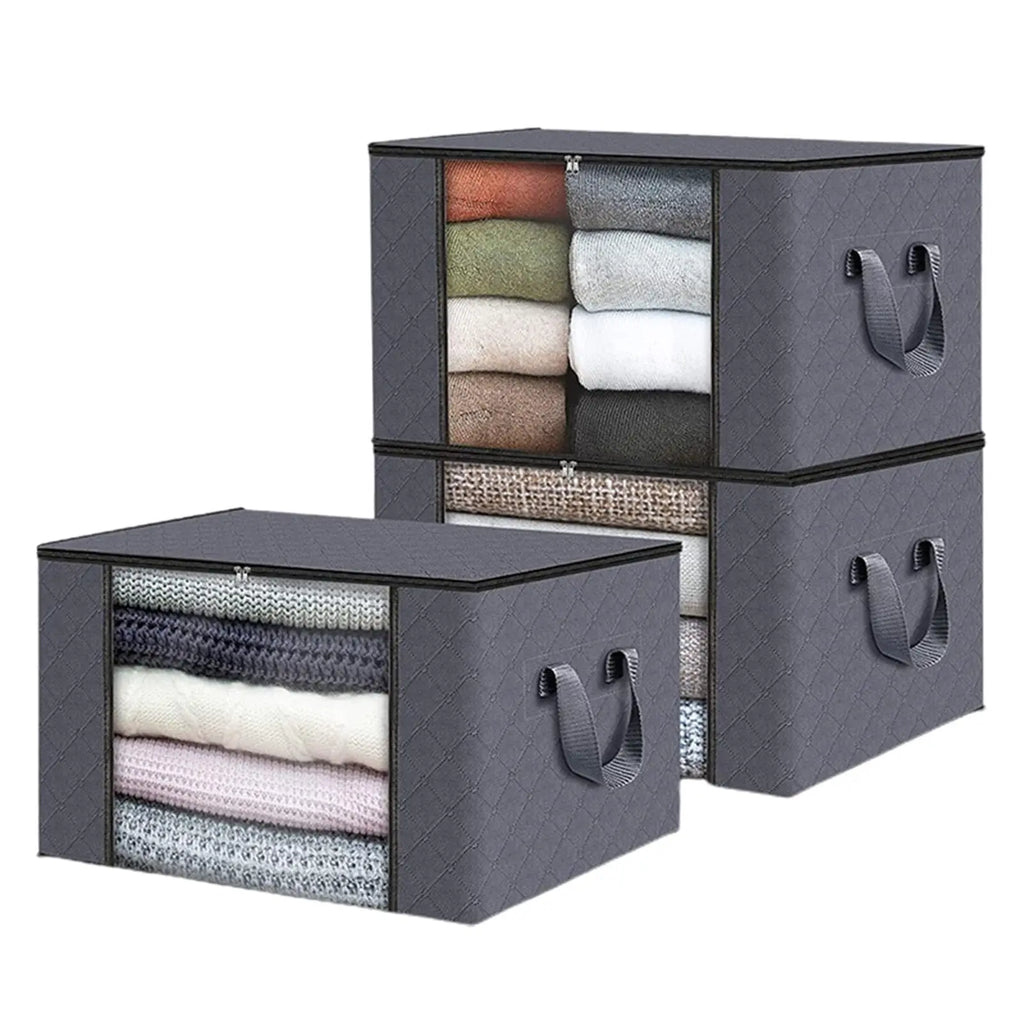 Foldable Under Bed Storage Containers with Clear Window Underbed Toy Organizers and Clothing Storage Bags Closet Storage Bins