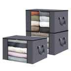 Foldable Under Bed Storage Containers with Clear Window Underbed Toy Organizers and Clothing Storage Bags Closet Storage Bins