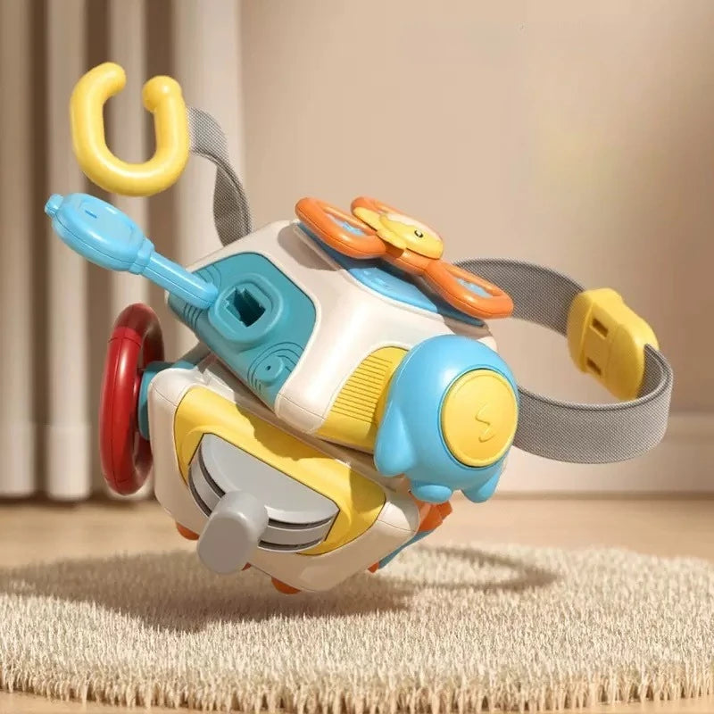 6-in-1 Baby Busy Board Montessori Fidget Sensory Cube for Toddlers & Infants, Educational Learning Toy Develop Fine Motor Skills