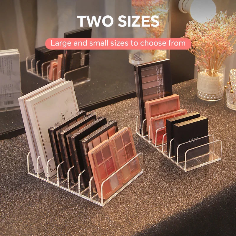 7-Compartment  Makeup Organizer Desktop Eye Shadow Palette Display Box Makeup Blush Cosmetics Shelf Make up Tools Storage Holder