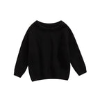 Autumn Baby Girls Boys Sweaters Coat Kids Knitting Pullovers Tops Baby Boys Girls Solid Color Basic Cotton Long Sleeve Sweater