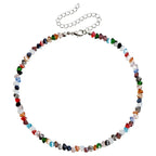 Transparent Crystal Irregular Beaded Choker Necklace for Women Korean Collarbone Clavicle Chain on the Neck Collar Jewelry