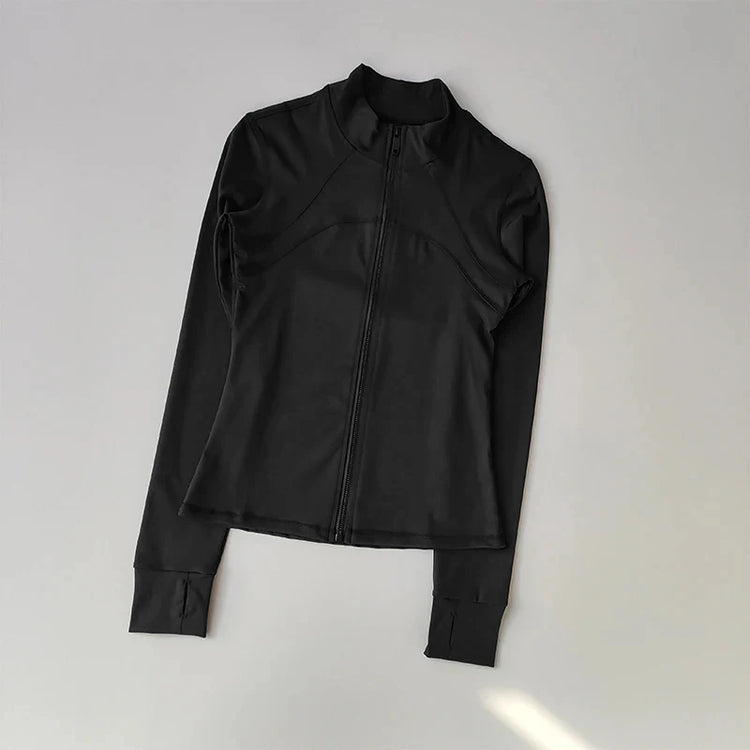 Women's Sports Jackets Quick-drying Running Training Coat Fitness Top Gym Jacket Long Sleeve Sports Jacket Workout Sweatshirt