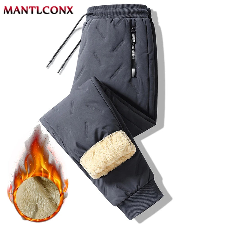 Thicken Warm Winter Pants for Men Sweatpants Casual Thicken Joggers Pants Male Thermal Trousers Black Gray Pants Men Windbreak