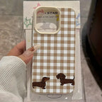 Black Polka Dot Dachshund Pattern Soft TPU Cover For iPhone 17 16 15 14 Plus 13 12 11 Pro MAX 17 Air Soft Sililcone Phone Cover
