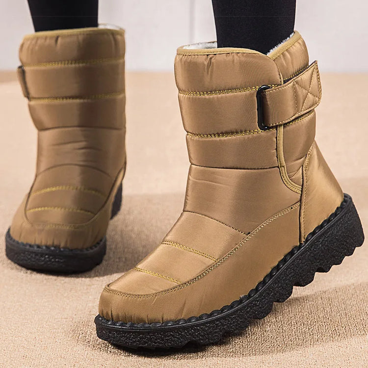 Women Boots 2025 Winter Shoes Woman Waterproof Snow Boots Winter Warm Fur Botas Mujer Korea Style Black Ankle Boots For Women