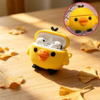 Kawaii 3D Yellow Chick AirPods Case Soft Silicone Shockproof Protective Cover Cute Cartoon Earphone Case For AirPods Pro 2/3/4