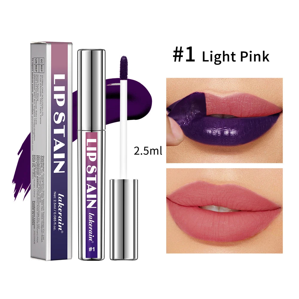 Lip Stain Blading Peel Off and Reveal Kit Long Lasting 3pcs Rose Waterproof Pink Lip Tint Transfer Proof Natural Lip Stain Kit