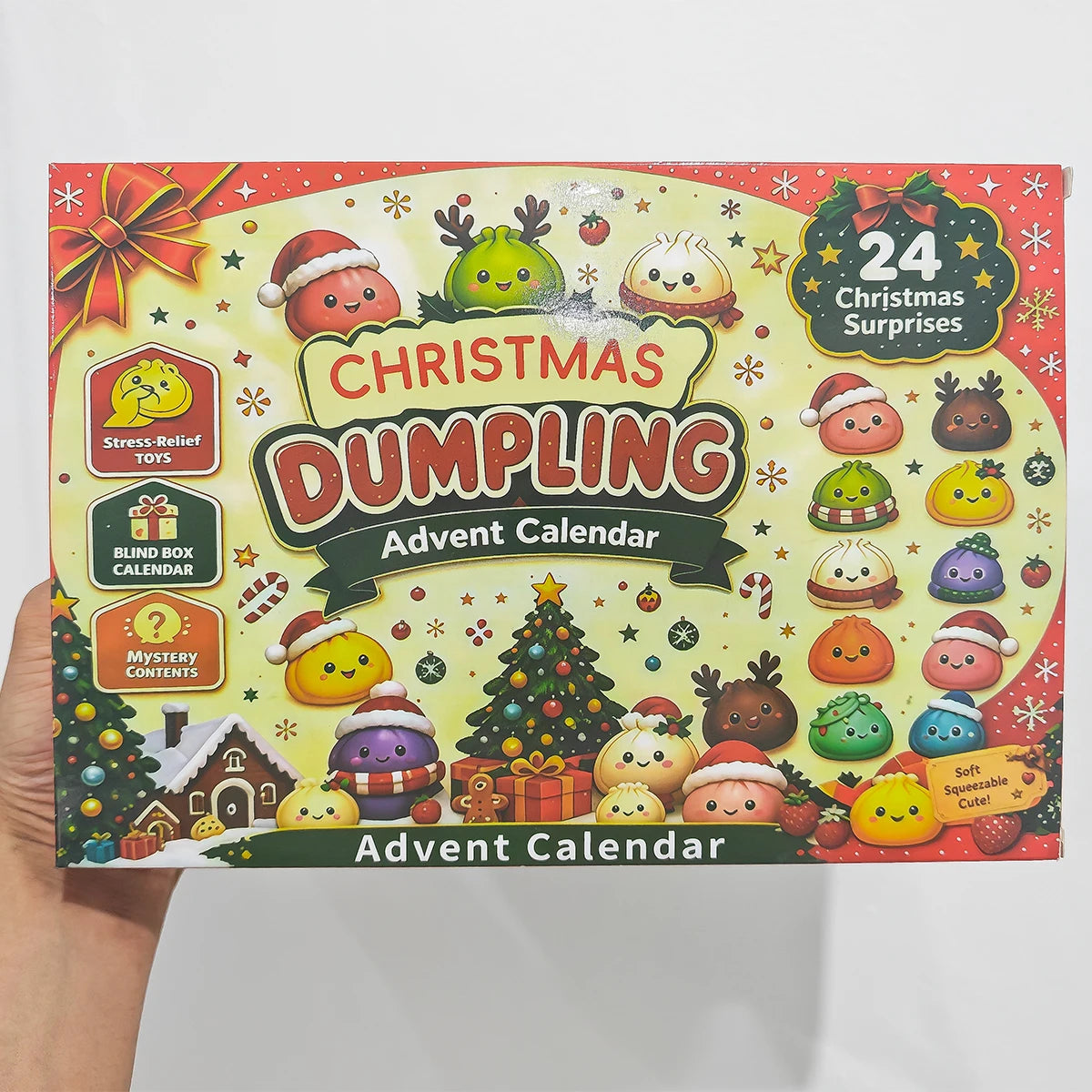 New NeeDoh Advent Calendar Gift 24 Day 3D PVC Sensory Squeeze Adult stress relieving toy Countdown Christmas 2027 Year Gift