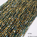 4x7mm 50pcs/lot Briolette Oval Glass Beads Plating Gold Color Crystal Glass Loose Spacer Beads For Beads for Jewelry Making DIY