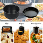 6/7/8 Inch Non-Stick Cake Pan Air Fryer & Oven Safe Mold with Handles Multi-Use Bakeware for Pizza/Cakes/Desserts Baking Tray