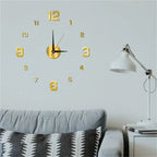 Digital Clock Luminous Modern Watches Home Decoration DIY Living Room Families Wall Decor Stereo Frameless Bedroom Clocks Garden