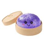 Colorful 6 Styles Glitter Dumpling Glitter Dumpling Squishy with Box Dumplings Sensory Squeeze Toy for Stress Relief Toys