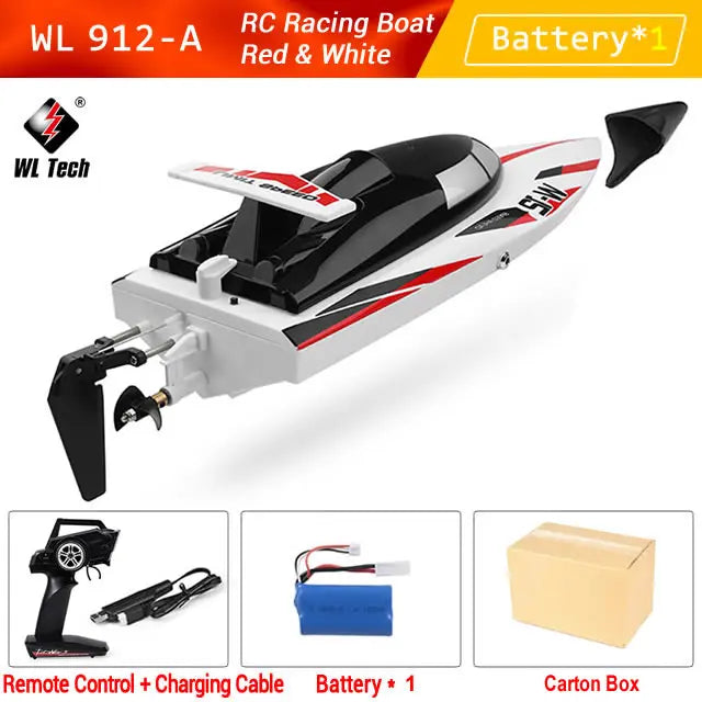 WLtoys WL 912-A RC Racing Boat 35KM/H High Speed 2.4GHz Remote Control Toys Capsize Protection Speedboat BoatsToy Boys Kids Gift