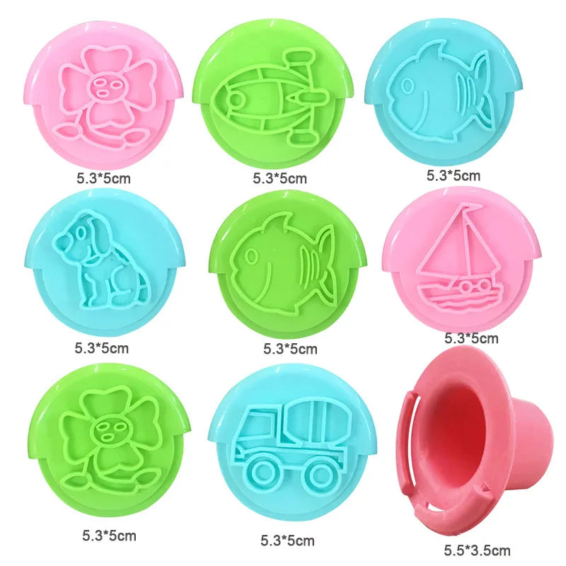 Kids DIY Play Dough Art Craft Toys 3D Plasticine Model Tools Accessories Clay Cutter Molds Creative Set For Boys Girls Children