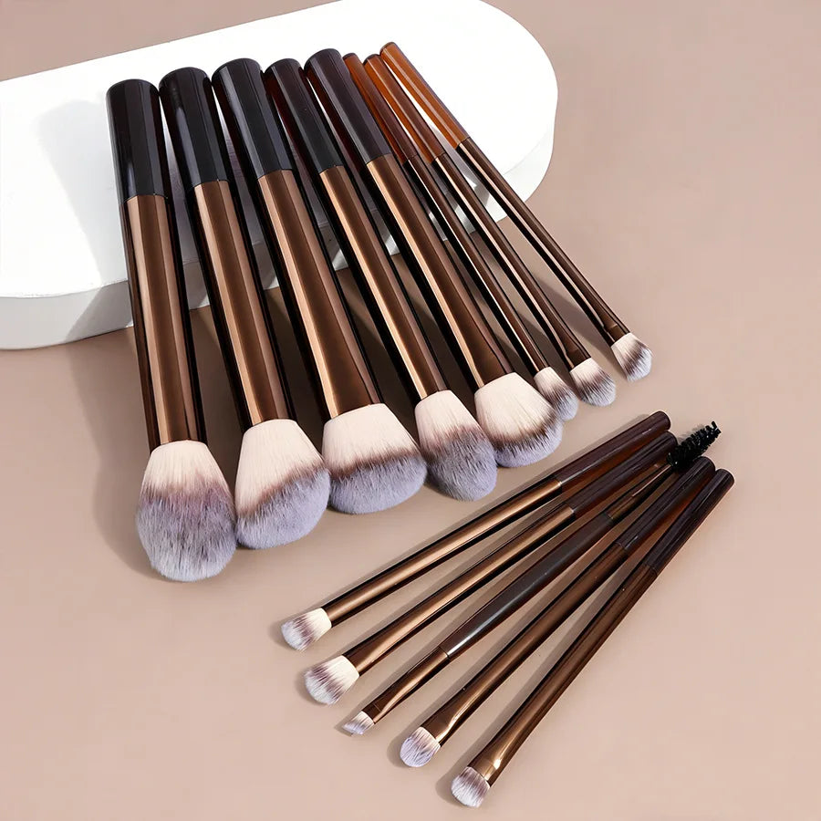 13 pcs Makeup Brush Set, Dense Bristles, Aluminum Alloy Handle, Suitable for All Skin Types