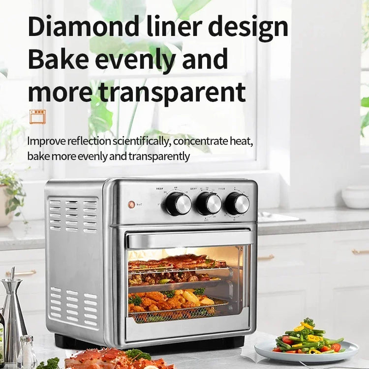Smart air fryer oven 26L 13L Large Capacity Electric Air Fryers Visible Window Household Kitchen Deep Fryer without Oil EU 220V