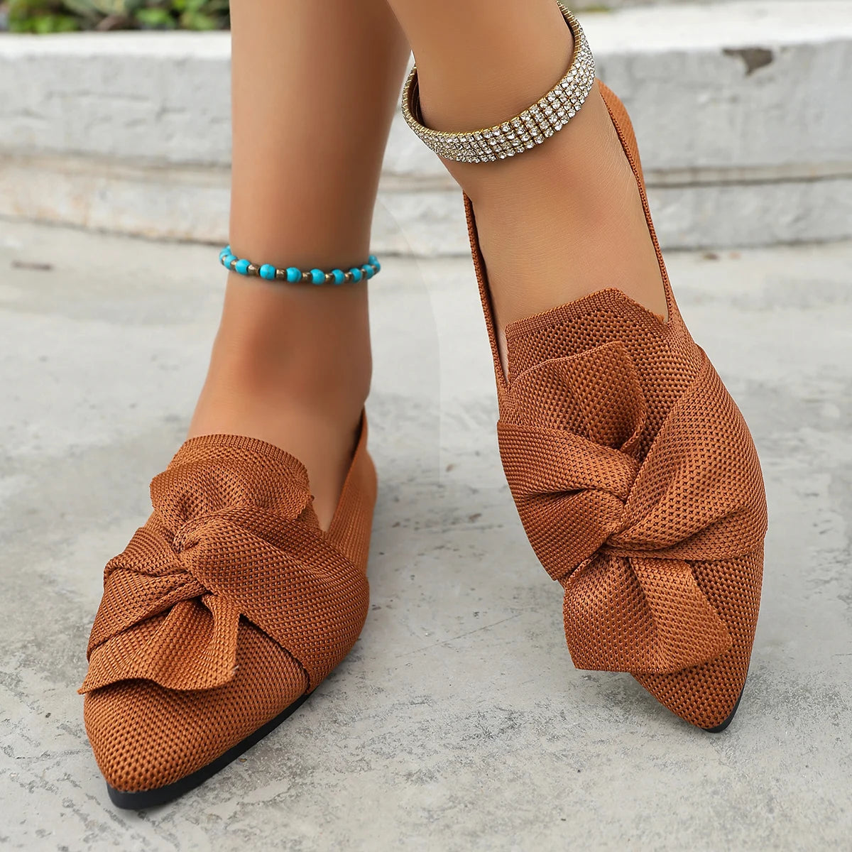 2025 Women Flats Walking Shoes Pointed Top Solid Color Loafers Mesh Breathable Shoes Comfortable Women Sneakers Zapatos De Mujer