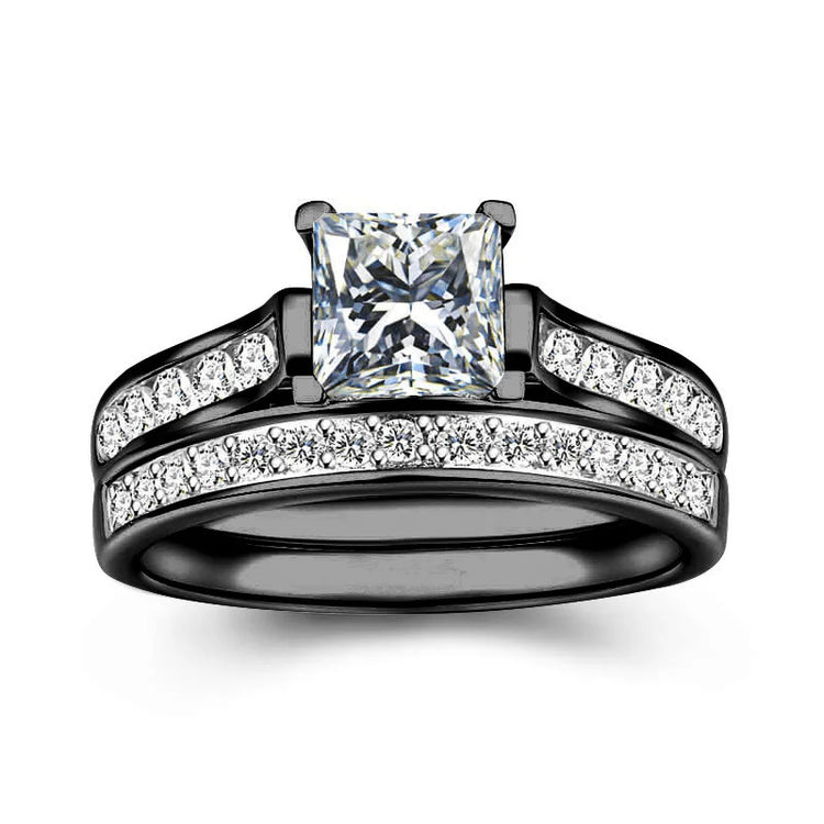 Romantic Engagement Love Couple Ring Women's Matching Rings Bridal Sets Stainless Steel Wedding Bands Men's Rings New Best