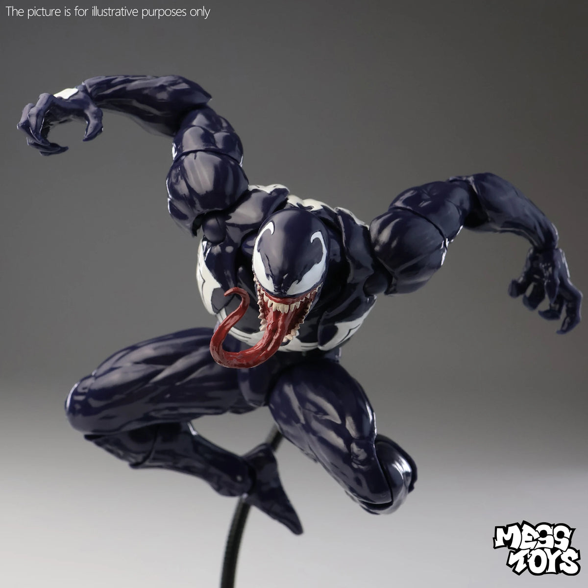 Genuine Mess Toys Venom Anime Action Figure Black Spider Man Lethal Neighbor Collectible Toys Birthday Gift For Adult Collection