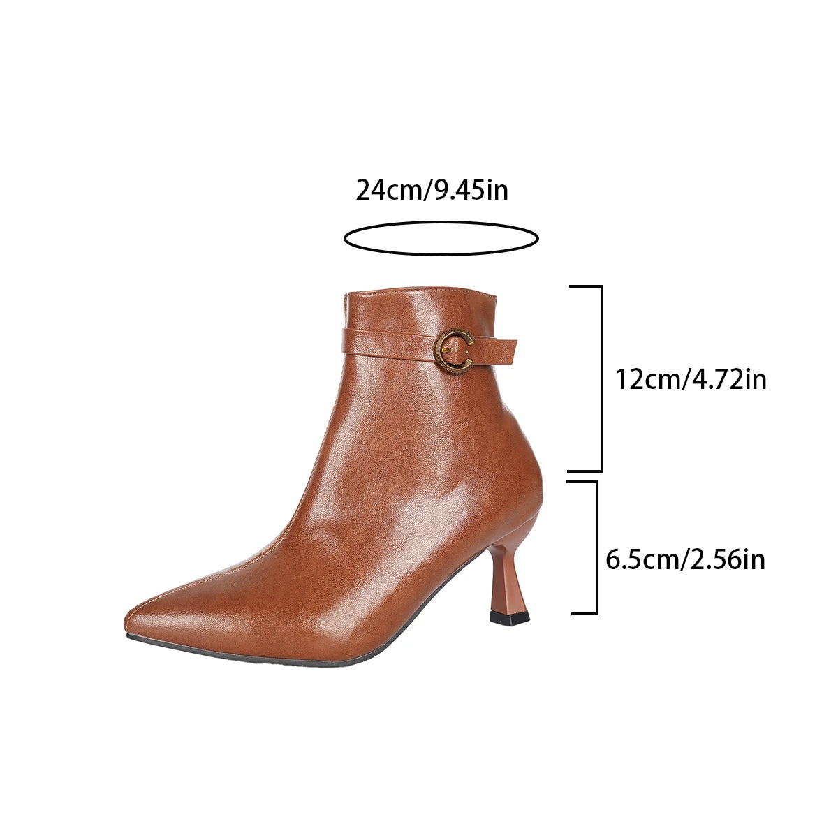 Spring Autumn Women's Plus Size Solid Color High Quality Stiletto Boots 2026 New Pointy Elegant Side Zipper Design Fashion Boots