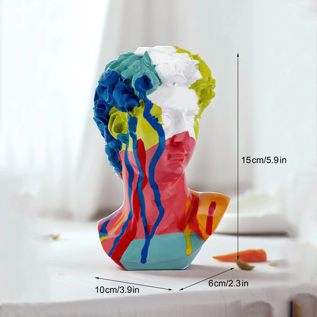 European Home Decoration David Head ResinStatues Statues Home Decor  Modern Abstract Art  Bust Sculpture Art Sketch Practice