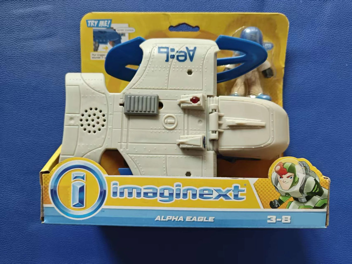 Imaginext Alpha Eagle Space Shuttle Playset with Astronaut Figure Lights SoundCollectible Space Exploration Toy Gift for Hobby