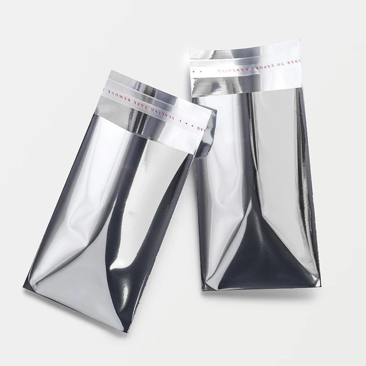 100pcs Aluminum Foil Silver Self-Adhesive Self-Sealing Packaging Bags, Documents, Postcards, Small Business Batch Packaging Bags
