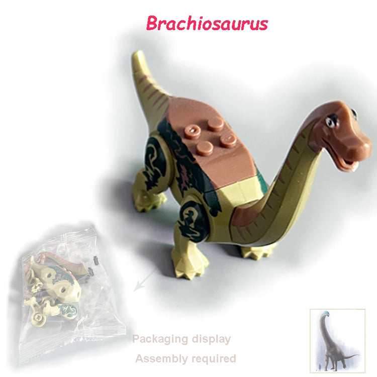 Dinosaur Figures World Building Blocks Set Jurassic Dino Model Educational STEM Bricks DIY Assemble Toys for Kids Birthday Gifts