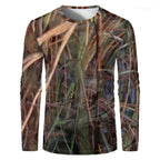 Summer Men's T-Shirt Camouflage Hunting T Shirt 3D Print Men's Clothing Long Sleeve Tops Man T Shirt Casual Clothes Men T-Shirt