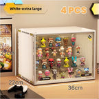 1/2/4 pcs Containerized Designs Acrylic Organizer for Collectible Figures High Definition Transparent Miniature Display Case