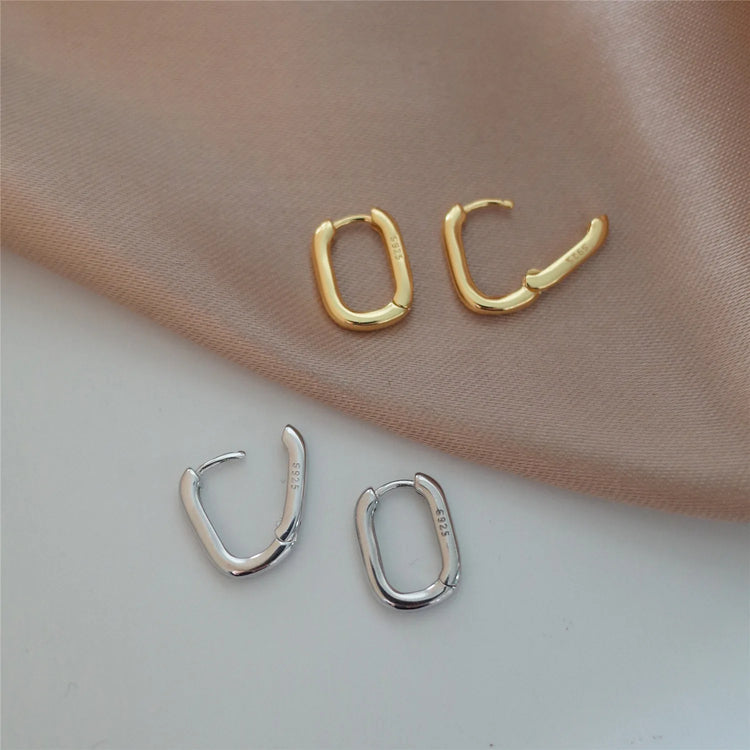 925 Sterling Silver U-shaped Geometry Stud Earrings For Woman Vintage Earrings Party Jewelry Accessories Jewellery