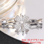 Juya 18K Gold Plated Decorative Fasteners Connector Locks Pearls Clasps Accessories For DIY Needlework Beads Jewelry Making