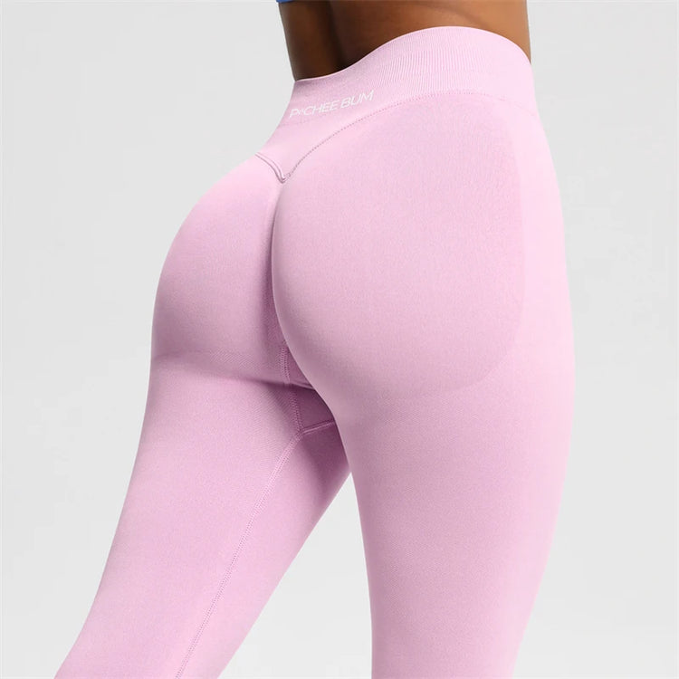 2026 Bum Shaping Leggings Women Seamless Sports Yoga Pants Low Ribbed Band Gym Clothes Fitness Workout Scrunch Butt Tight